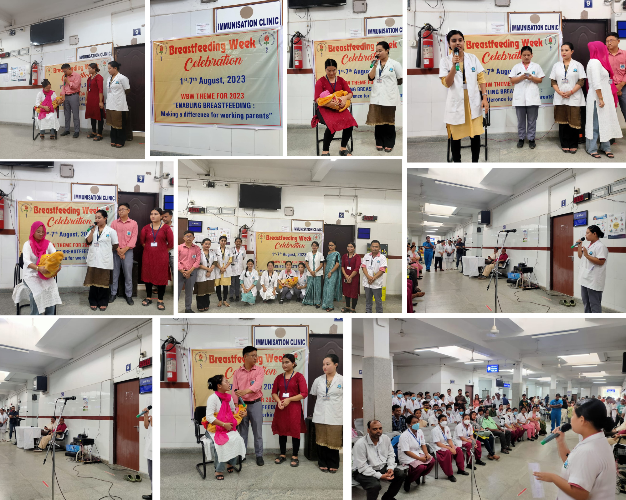 PB B. Sc 1st yr Nursing Students attended a Event on the occasion of "World Breastfeeding Week" at the Railway Hospital.